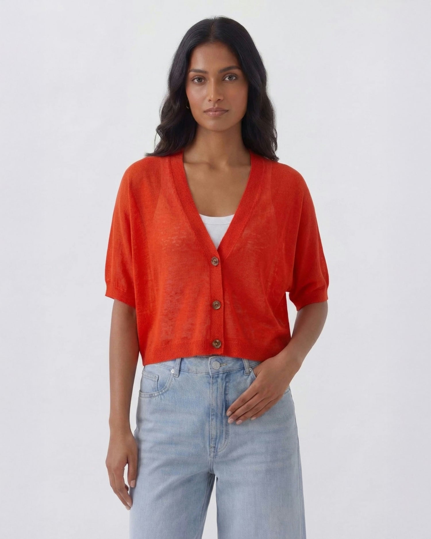 Lightweight Cardigan - Red