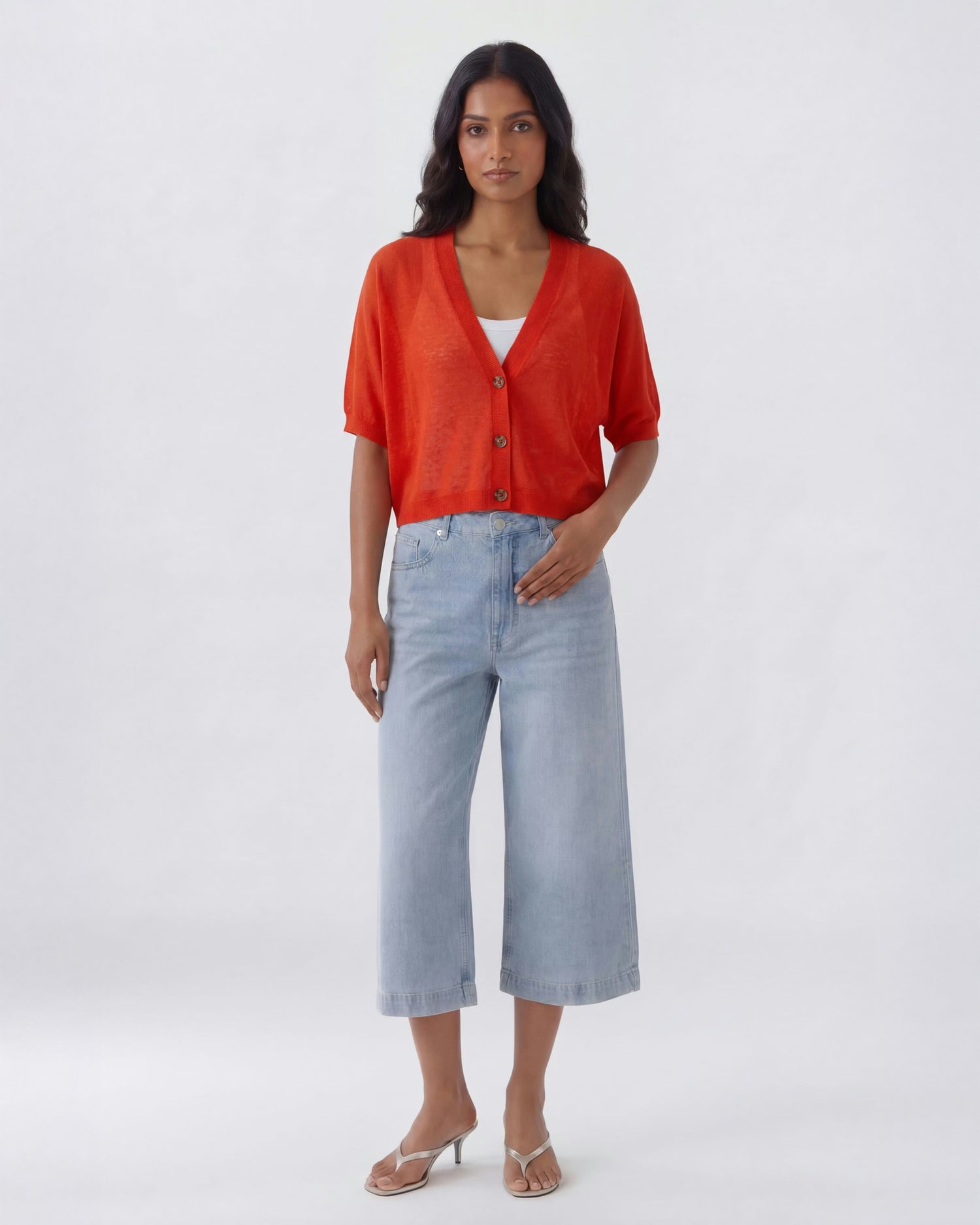 Lightweight Cardigan - Red