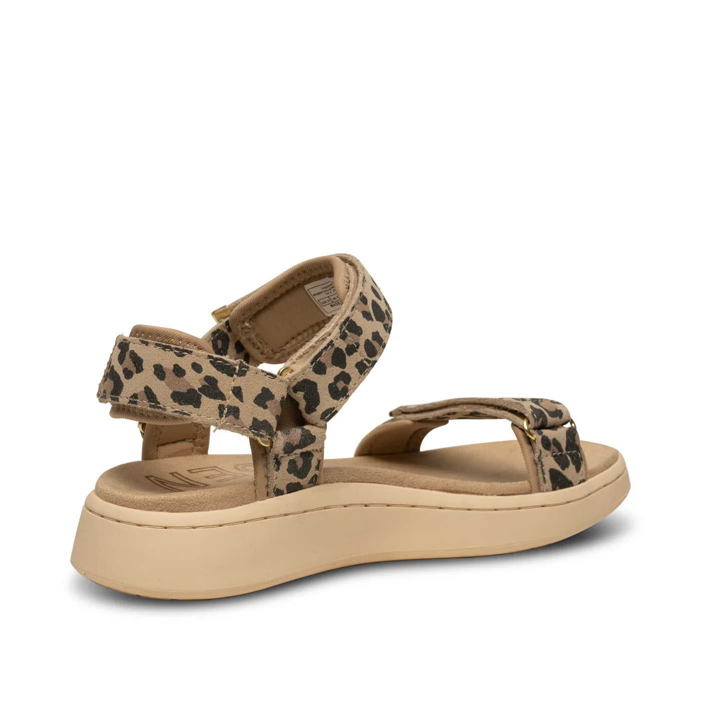 Line Suede Sandal - Leopard