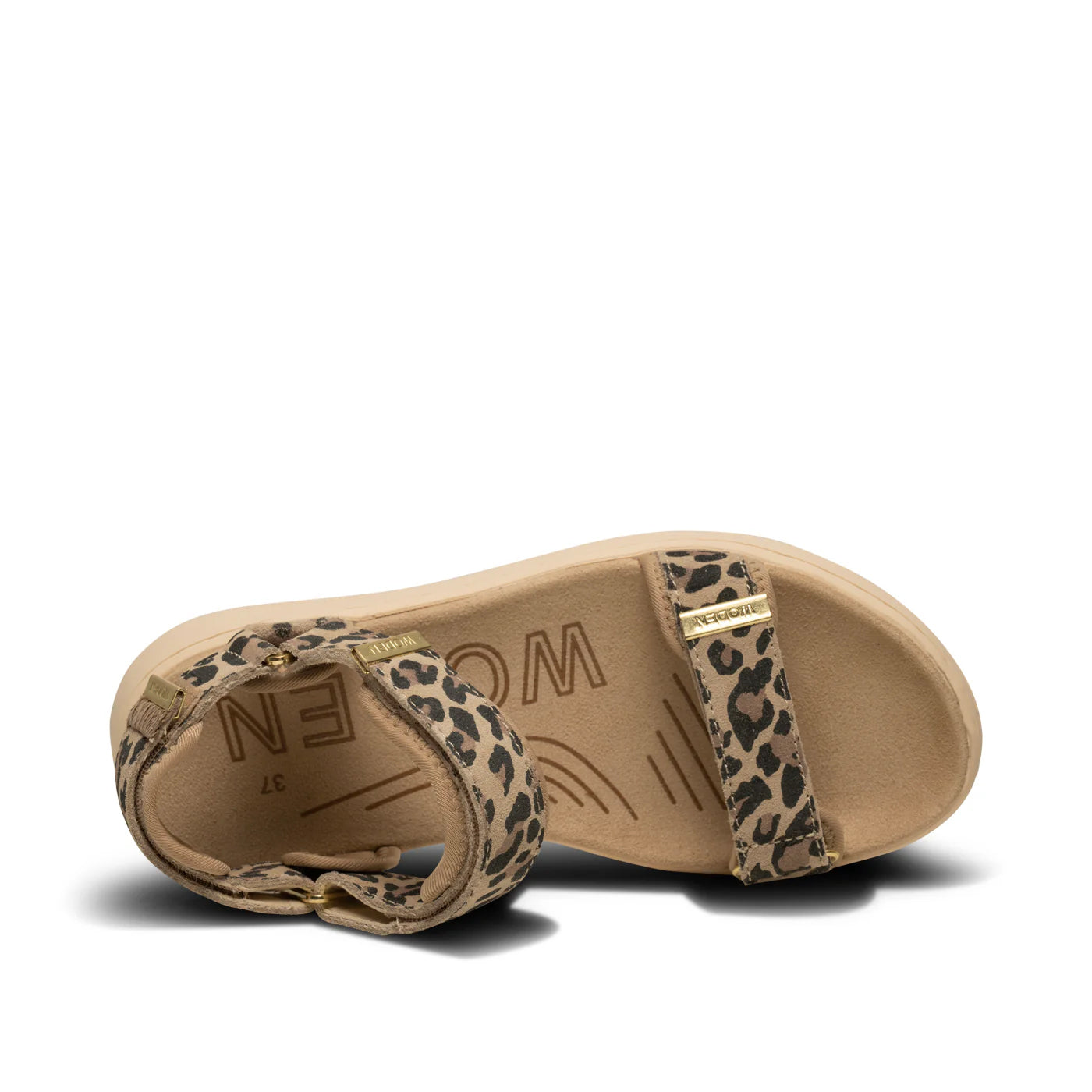 Line Suede Sandal - Leopard