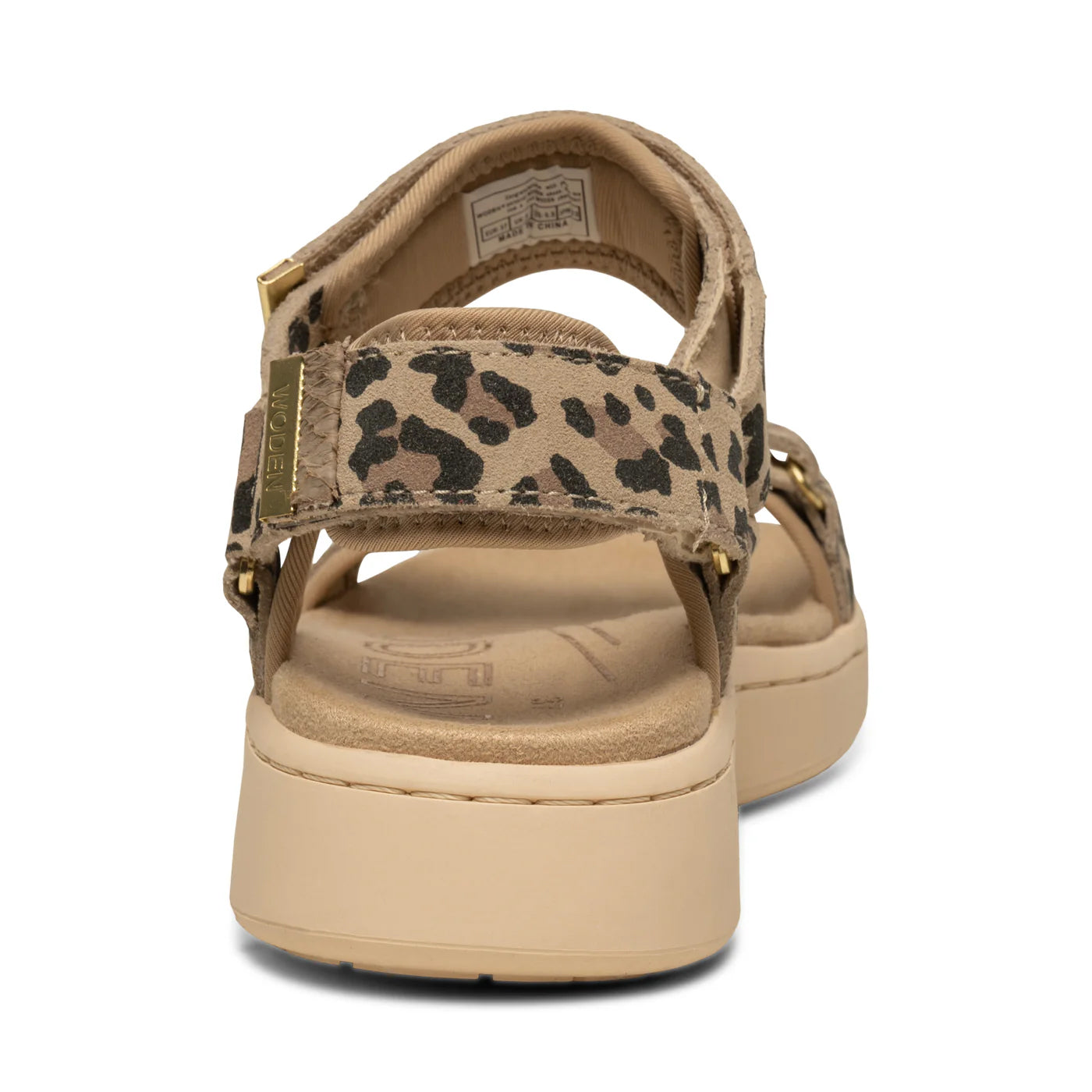 Line Suede Sandal - Leopard