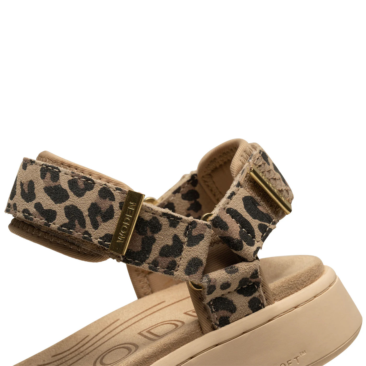 Line Suede Sandal - Leopard