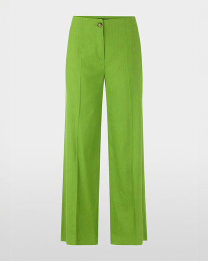 Linen Wide Leg Trouser - Green