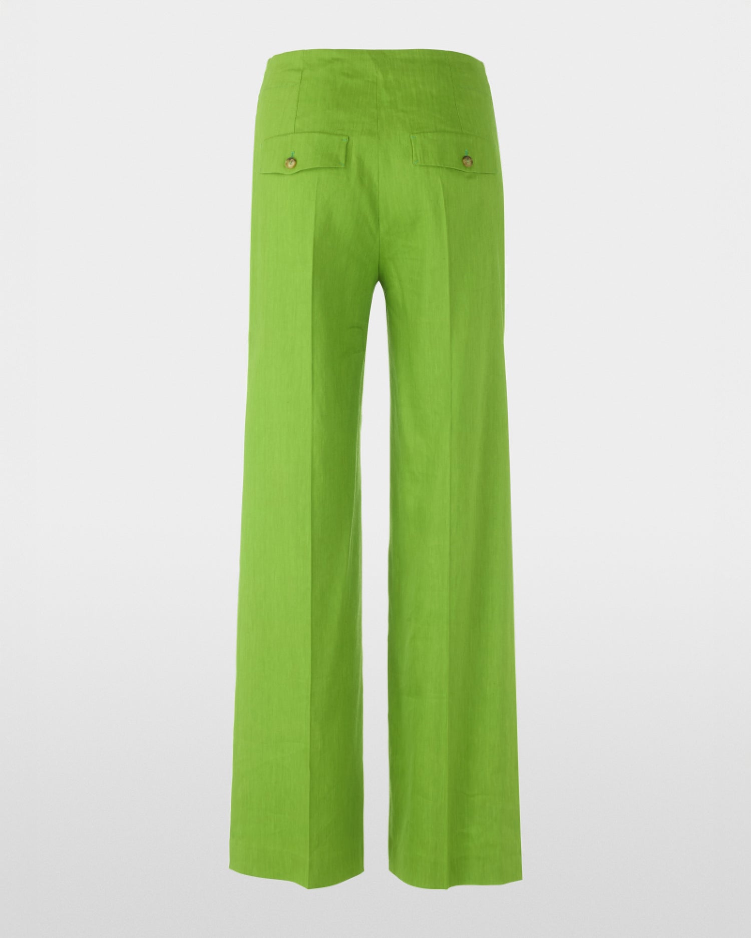 Linen Wide Leg Trouser - Green
