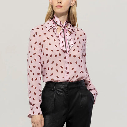 Lips Print Shirt - Fresh Rose