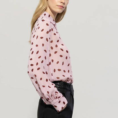 Lips Print Shirt - Fresh Rose