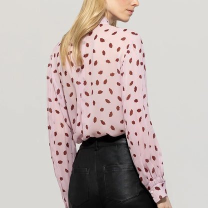 Lips Print Shirt - Fresh Rose