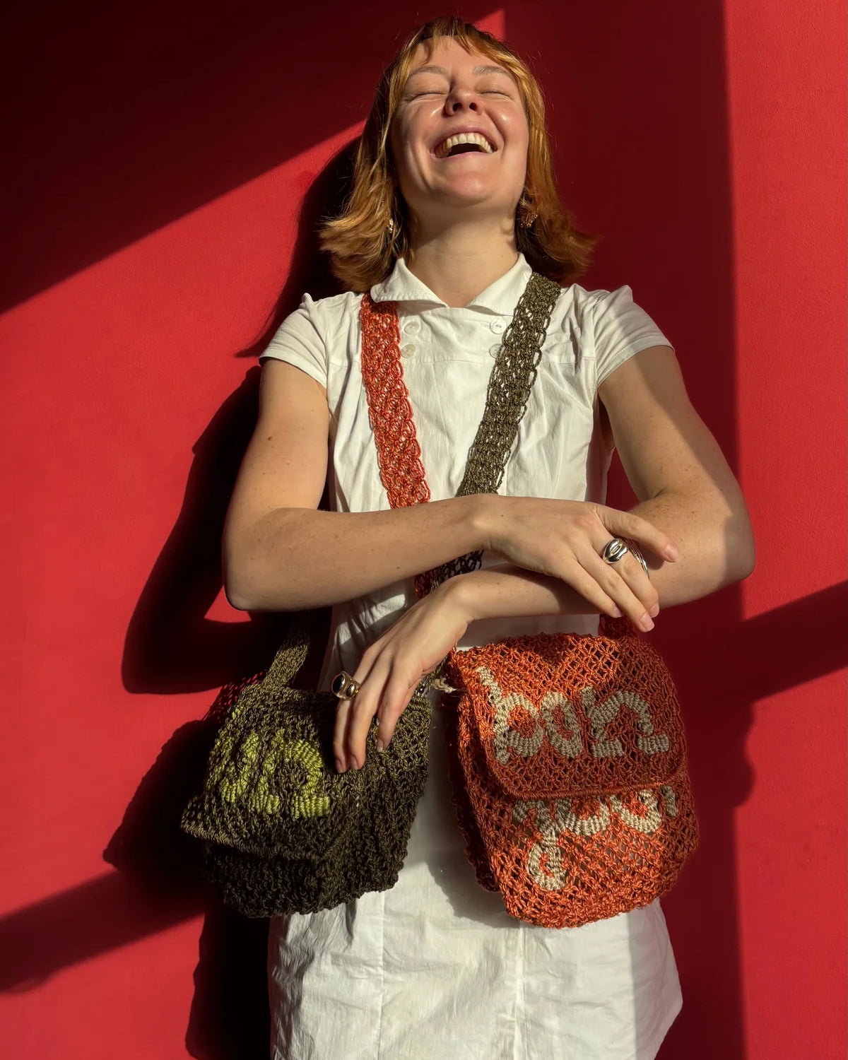 Lola Bon Jour Jute Bag - Lime