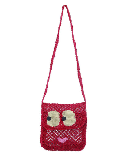 Lola Sweetheart Jute Bag - Raspberry
