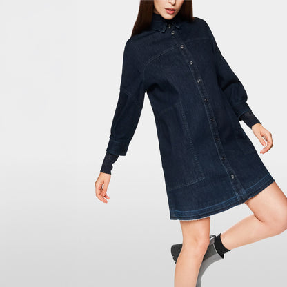 Long Denim Dress/Shirt - Vintage Indigo
