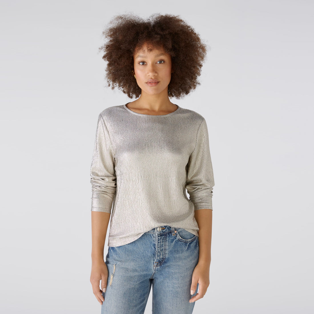 Long Sleeve Top - Metallic