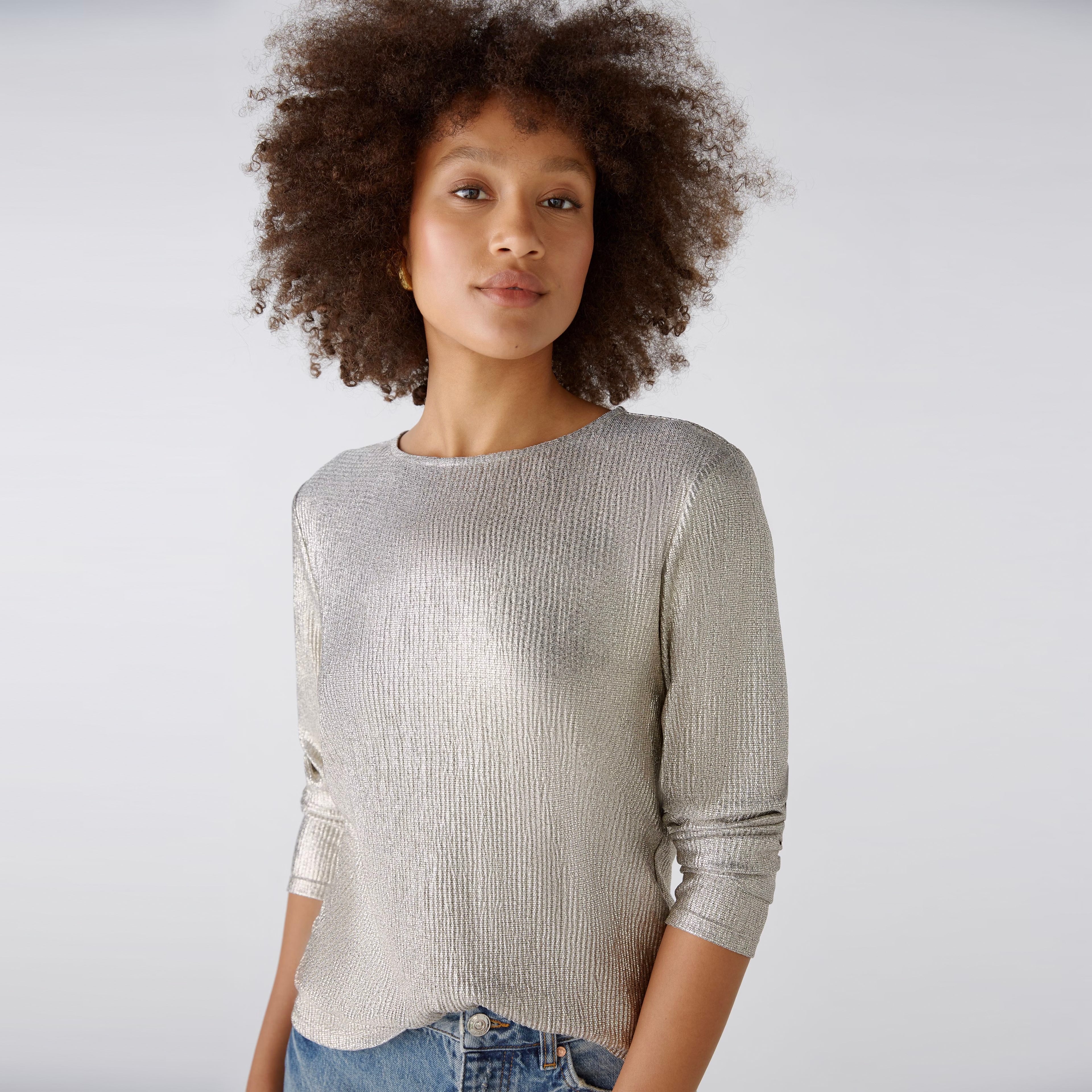 Long Sleeve Top - Metallic