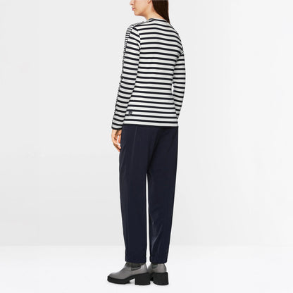 Long Sleeved Stripe T-Shirt - Navy