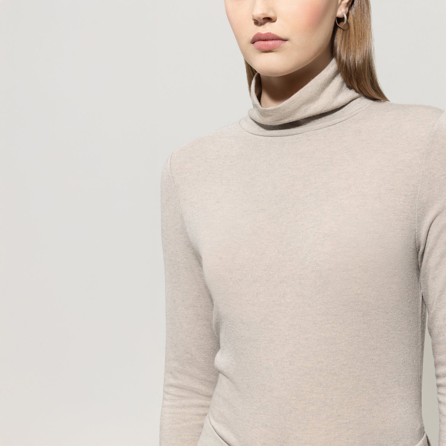 Long Sleeve Turtleneck - Oyster