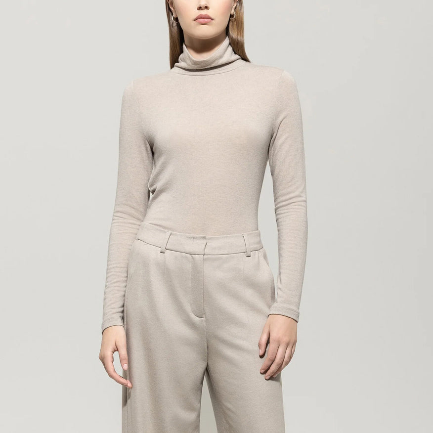 Long Sleeve Turtleneck - Oyster