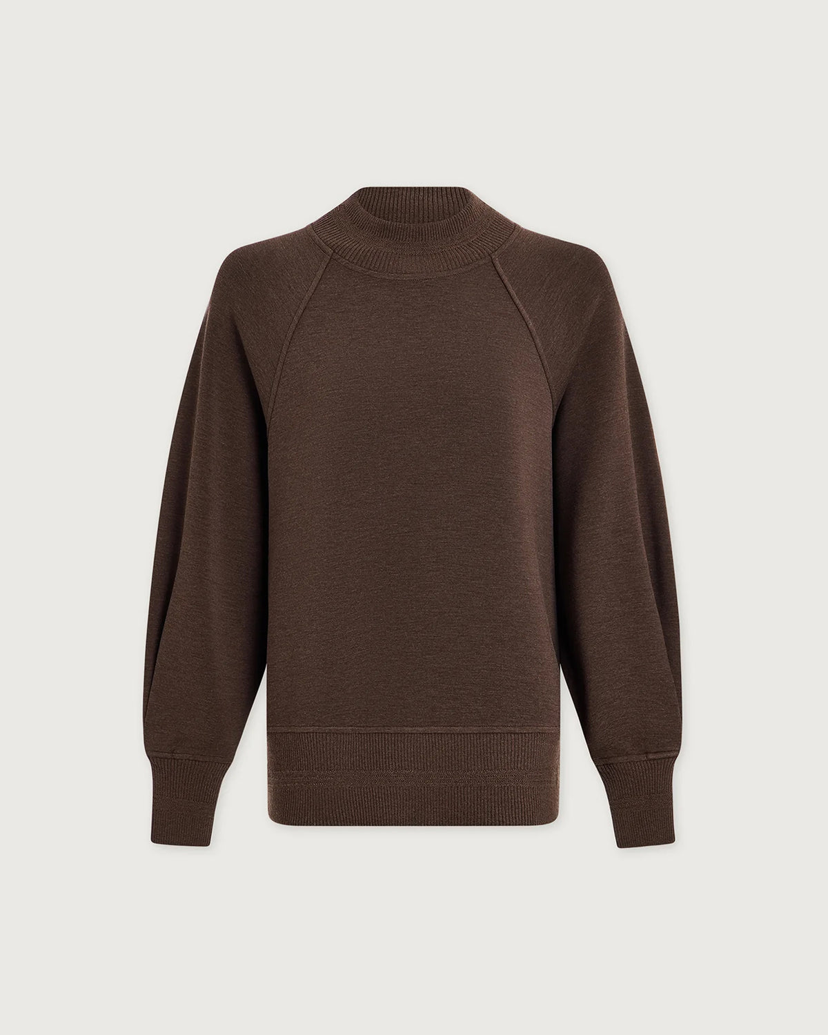Loxley Raglan Boyfriend Sweat - Coffee Bean Marl