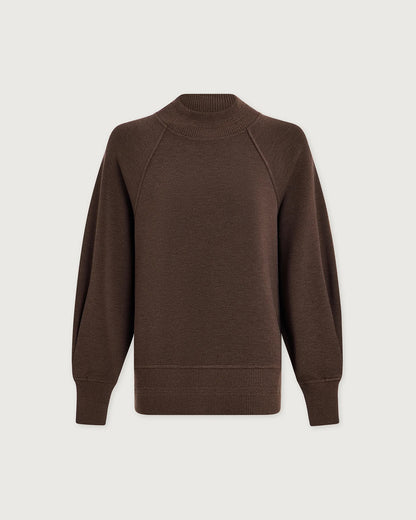 Loxley Raglan Boyfriend Sweat - Coffee Bean Marl