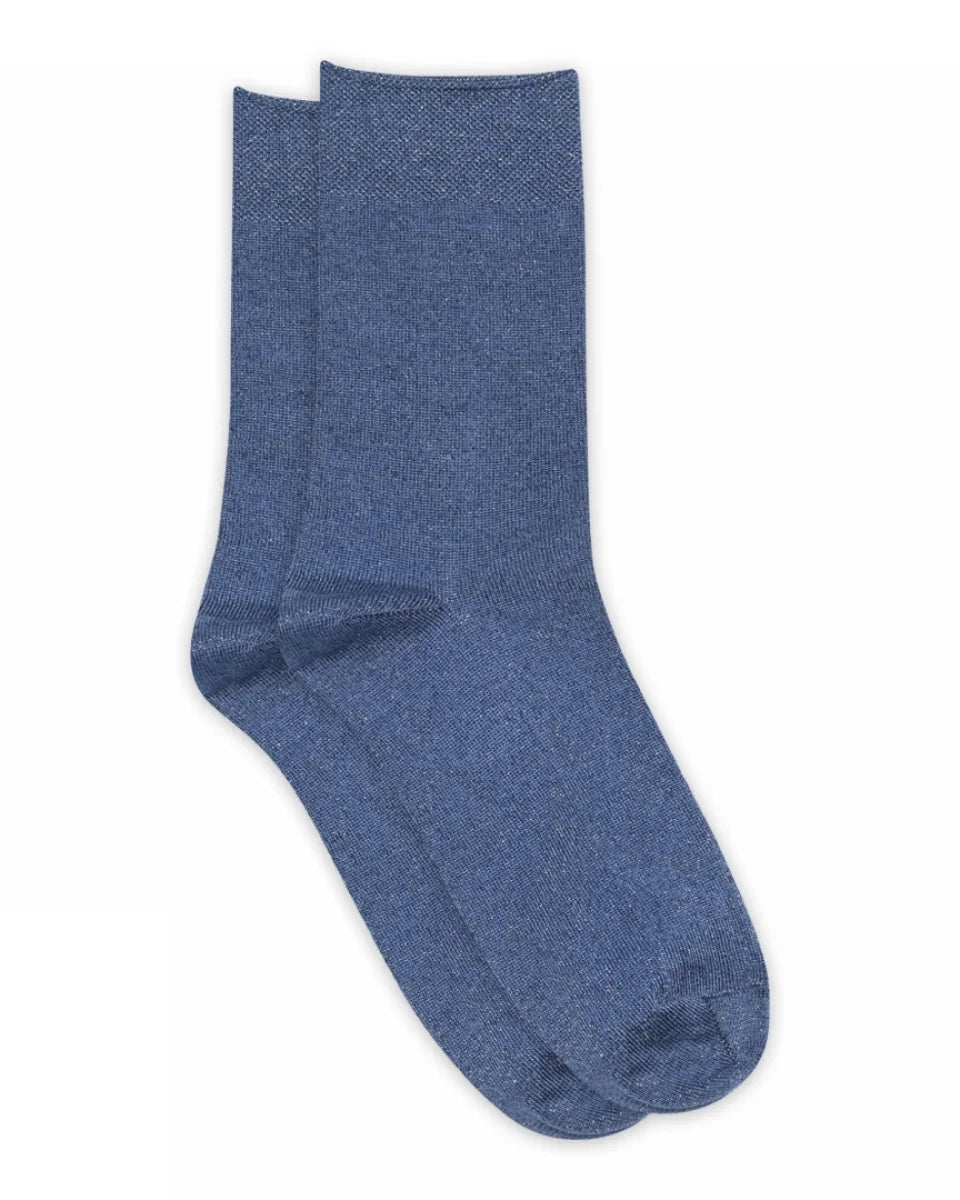 Lucinda Glitter Socks - High Tide