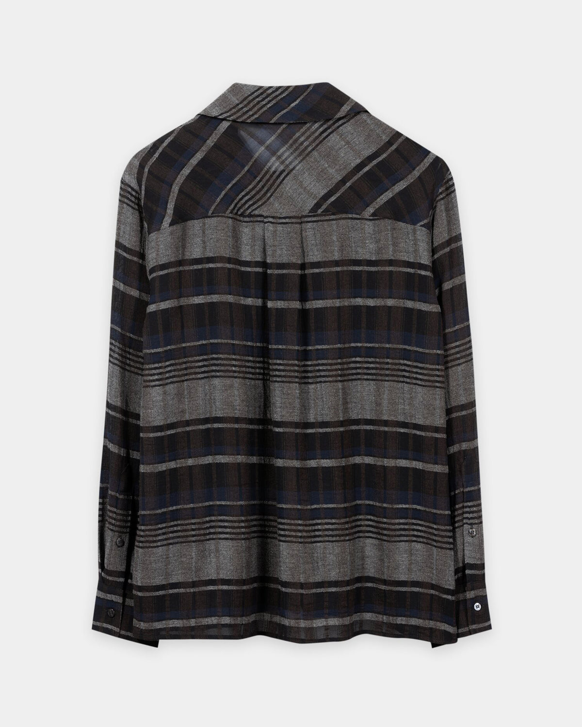 Check Blouse With Bow - Multi