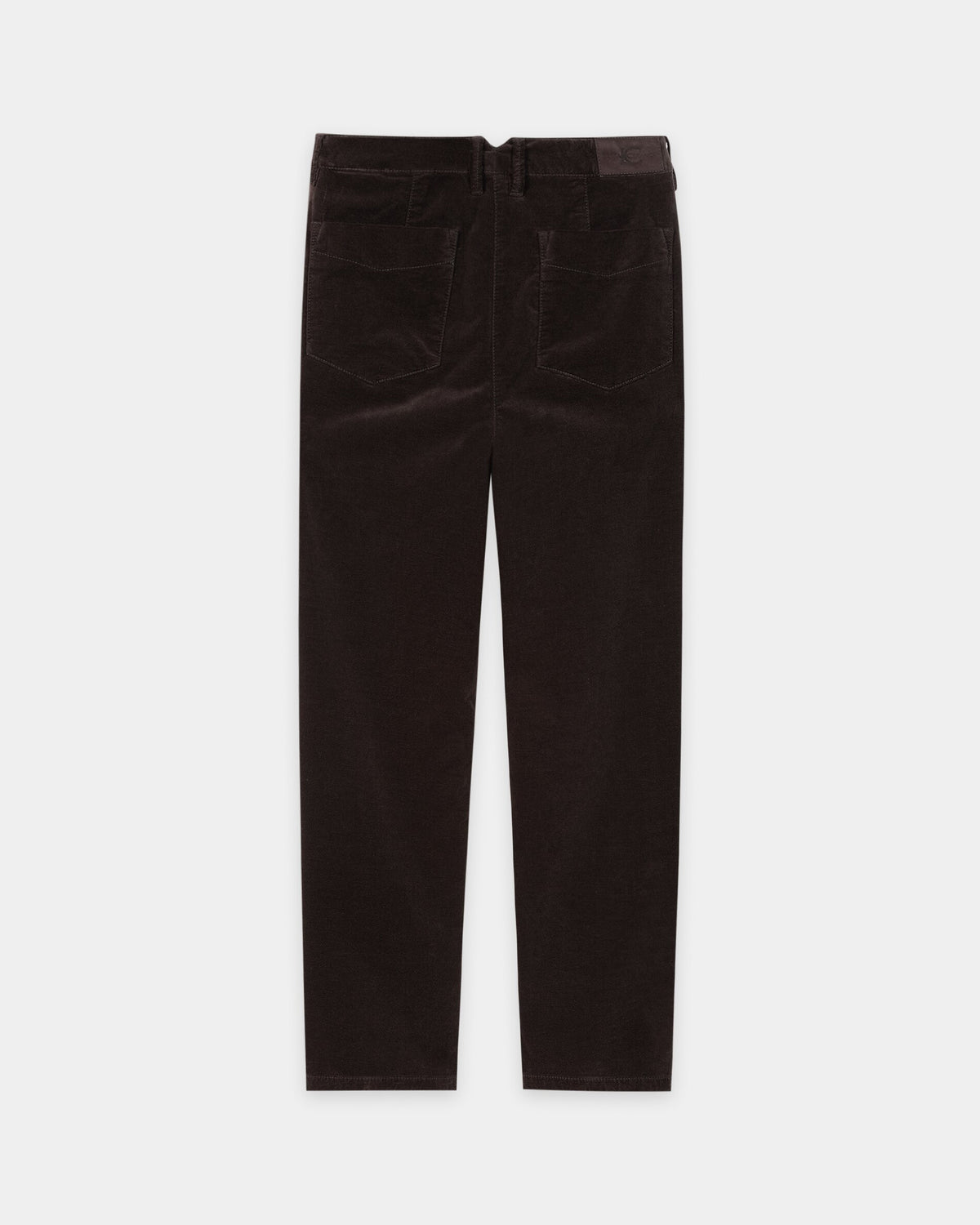 Barrel Leg Velvet Trousers - Truffle