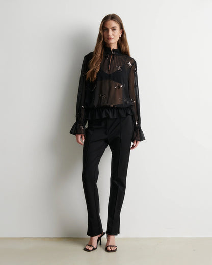 Luma Sequin Blouse - Black