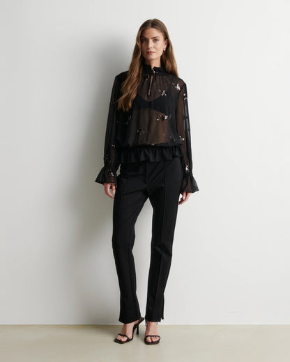 Luma Sequin Blouse - Black