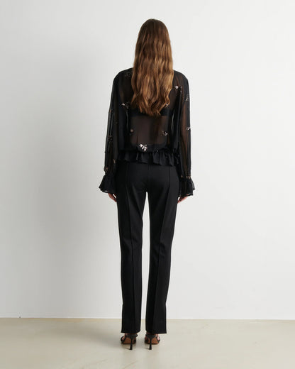 Luma Sequin Blouse - Black