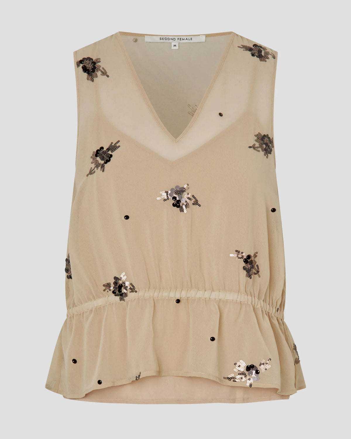 Luma Sequin Top - White Pepper