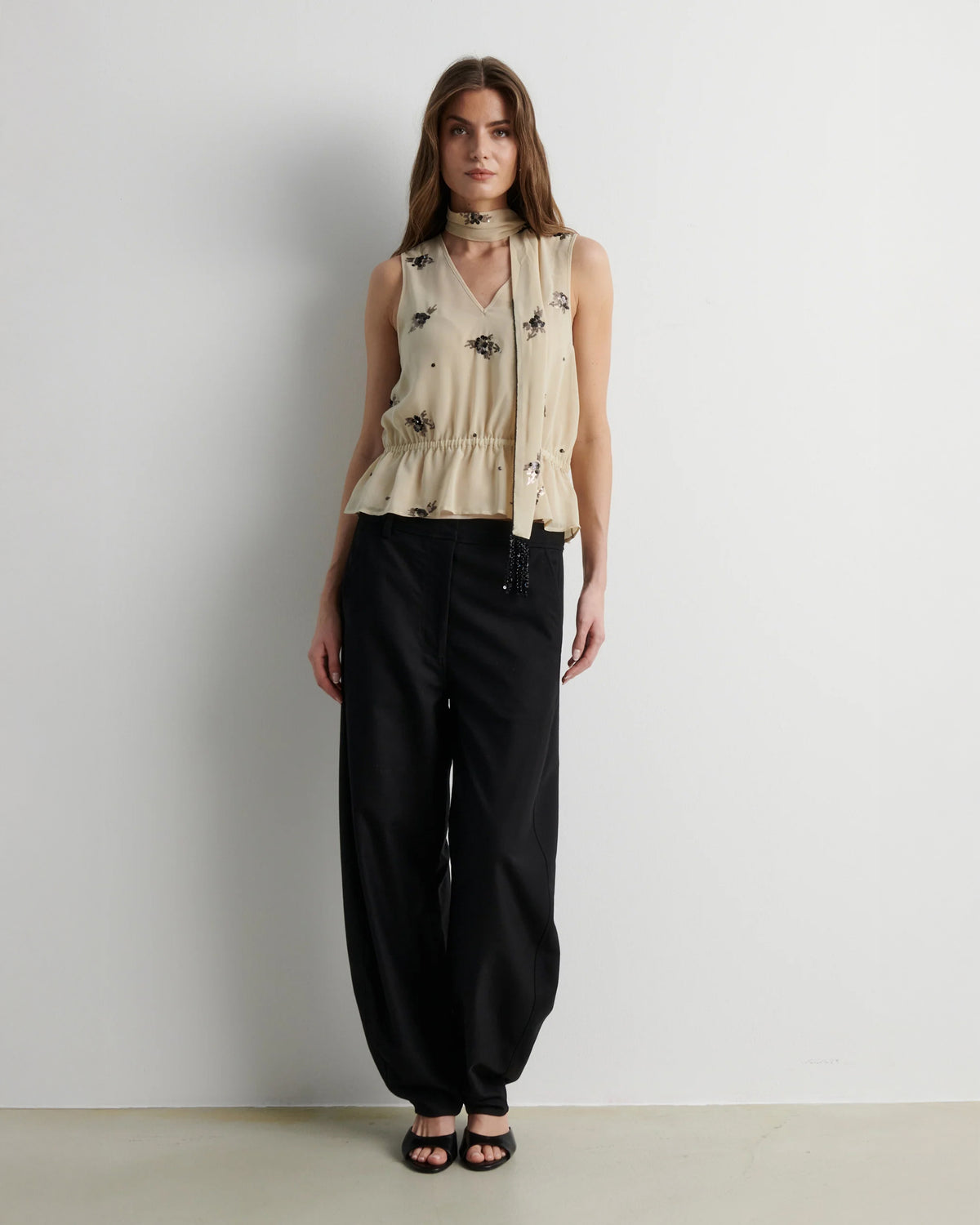 Luma Sequin Top - White Pepper