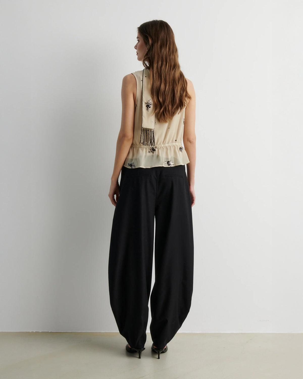 Luma Sequin Top - White Pepper
