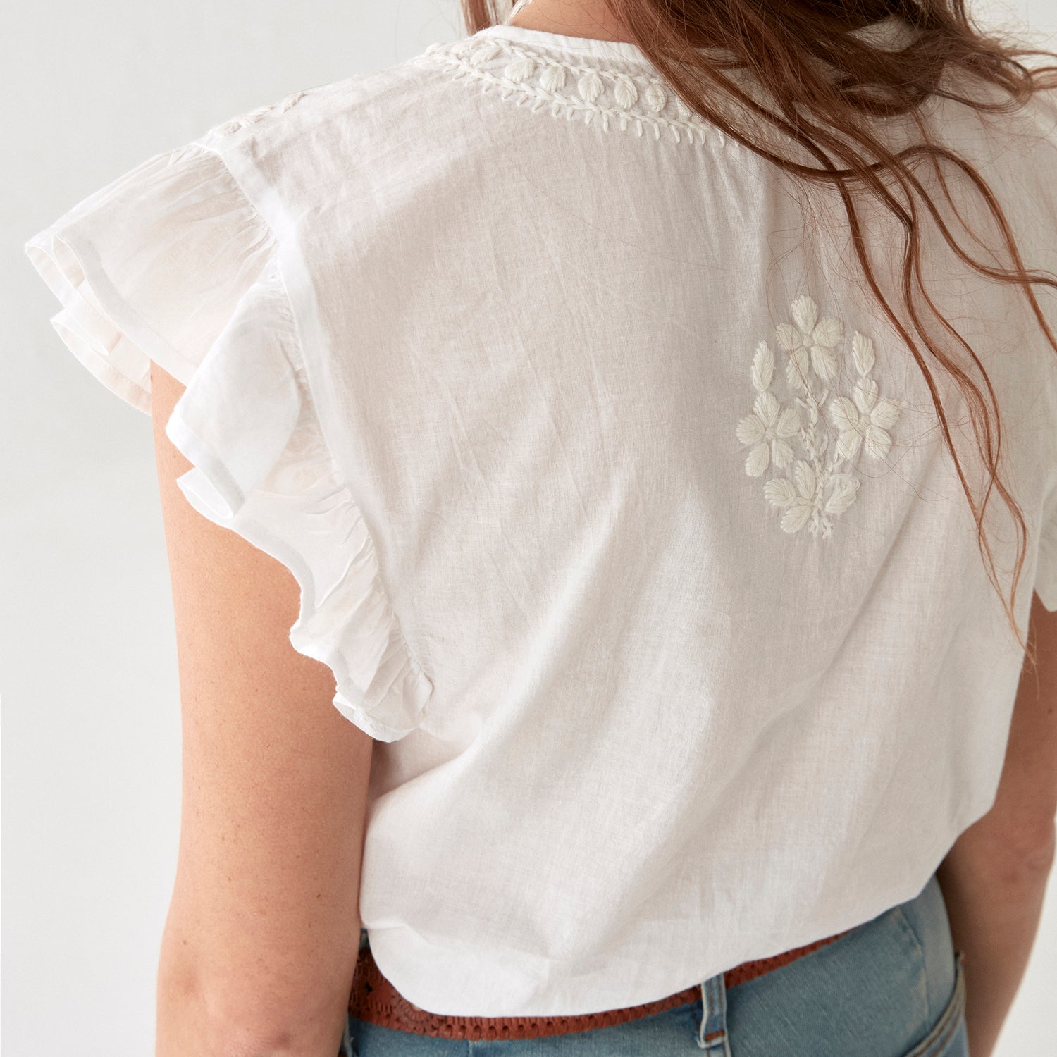 Ashanti Embroidery Blouse - White