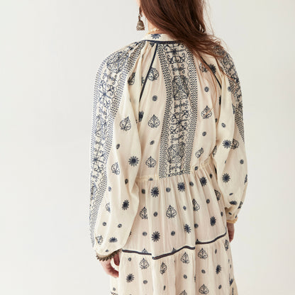 Caroline Embroidery Dress - Off White