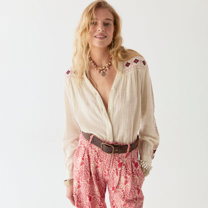 Lolo Printed Pant - Pink Martini