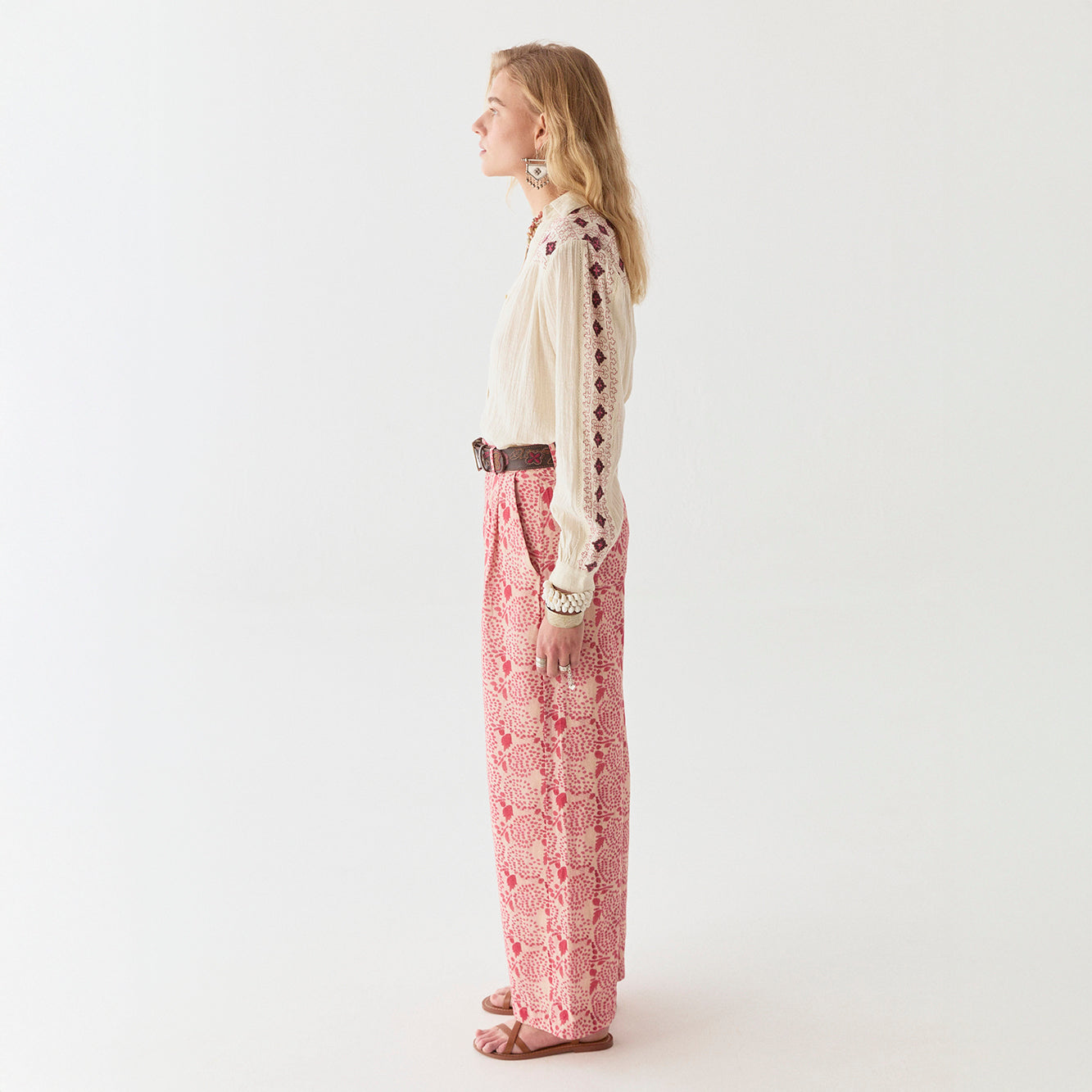 Lolo Printed Pant - Pink Martini