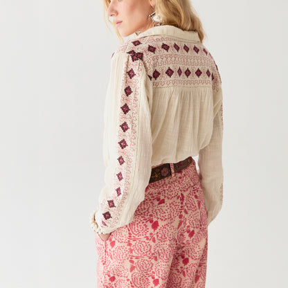 Lolo Printed Pant - Pink Martini