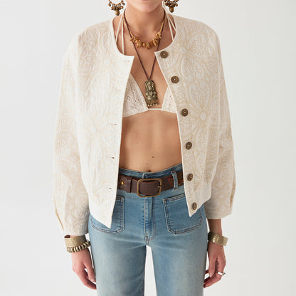 Boticcelli Bomber Jacket - Ivory