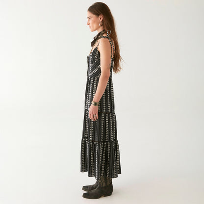 Venus Button Sundress - Black