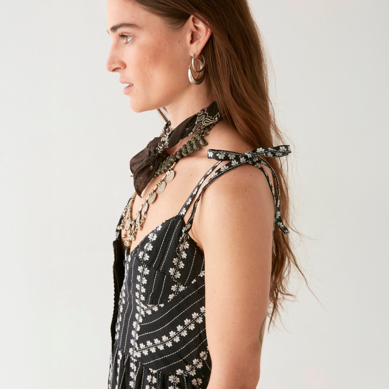 Venus Button Sundress - Black