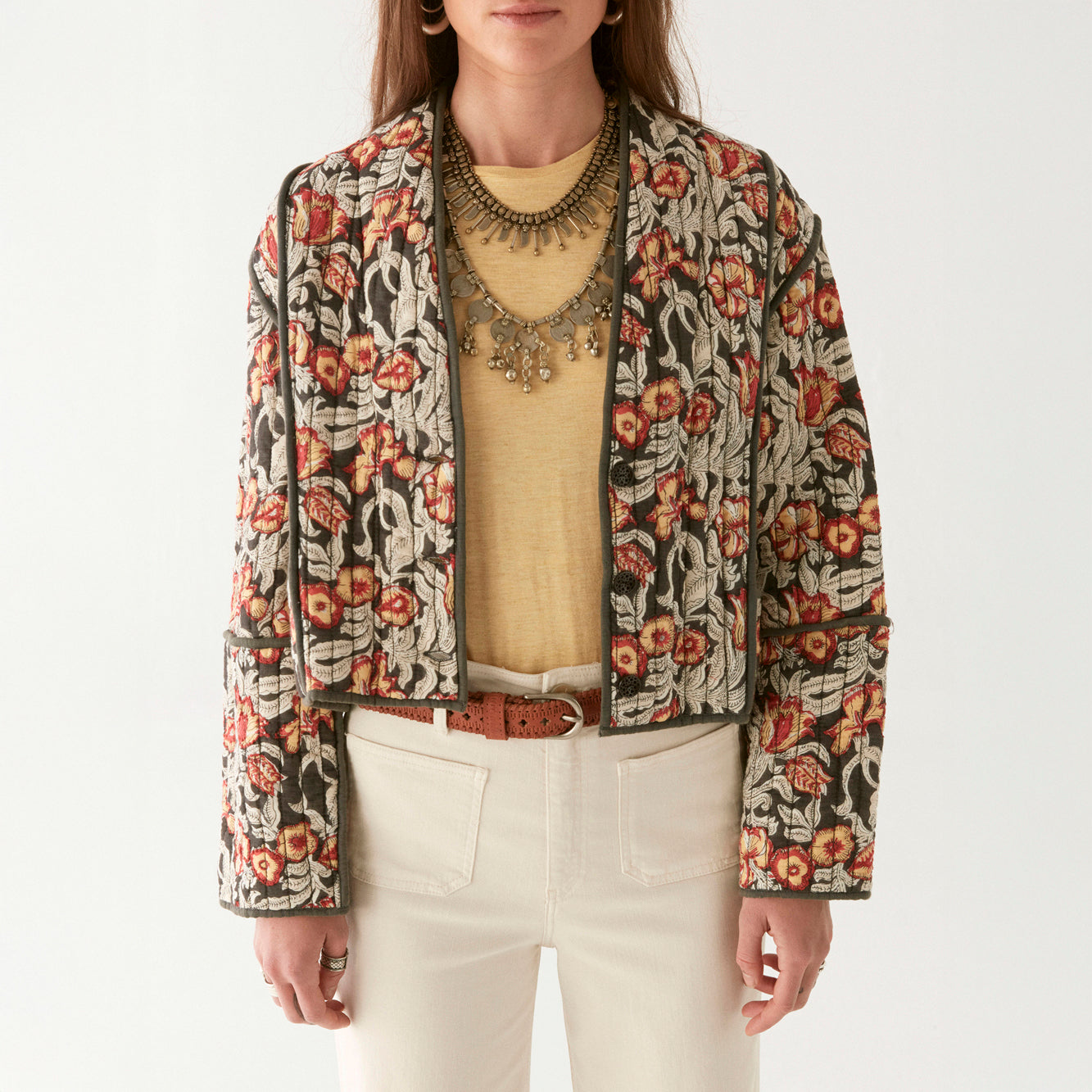 Tadeo Quilted Jacket - Piña Colada