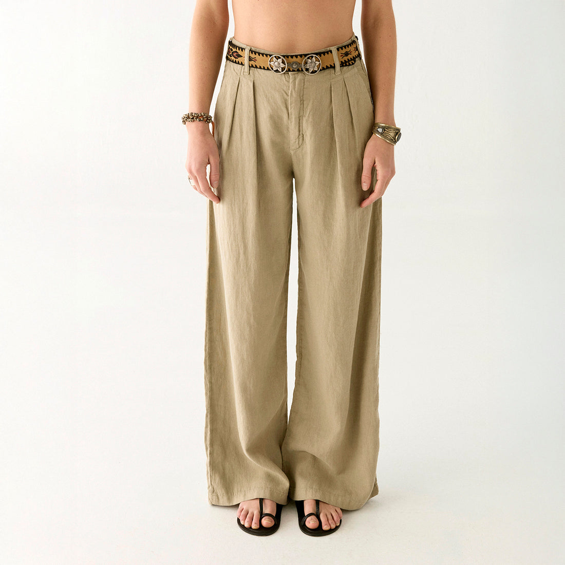 Marisa Linen Trouser - Beige