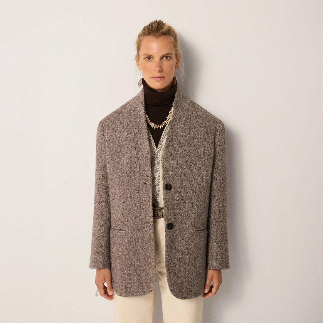 Clementine Wool Blazer - Ash Mist