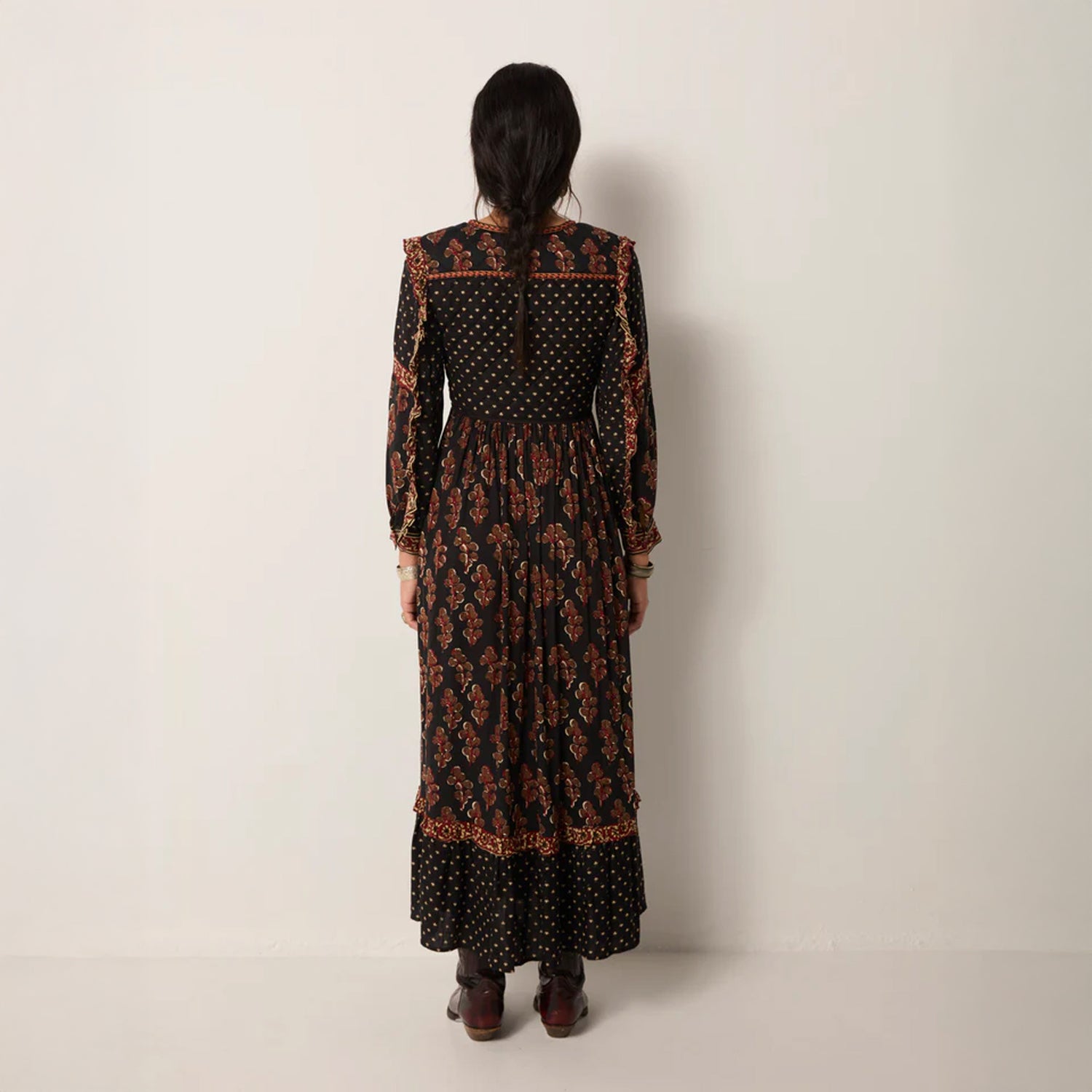 Lily Quilted Dress - Black Coffee
