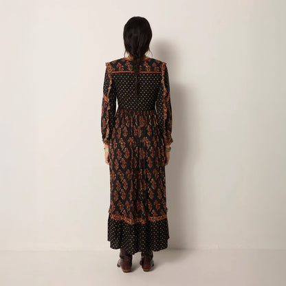 Lily Quilted Dress - Black Coffee