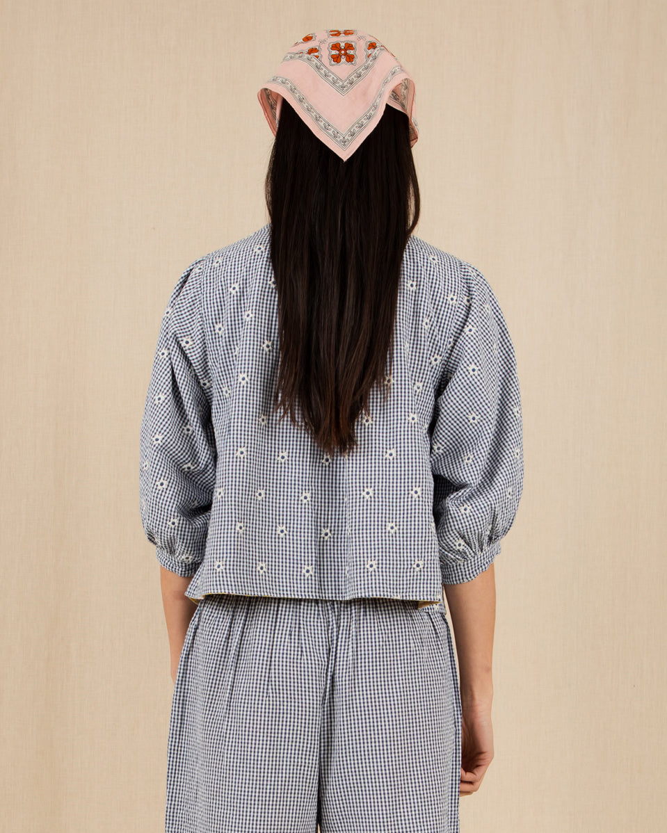 Mary Short - Navy Gingham