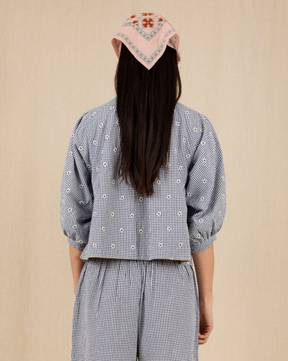 Mary Short - Navy Gingham