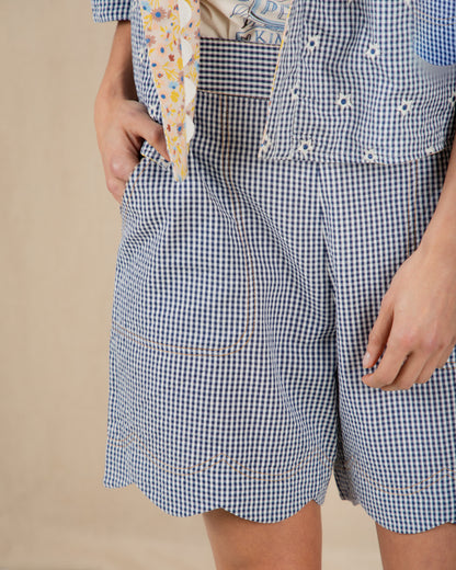 Mary Short - Navy Gingham