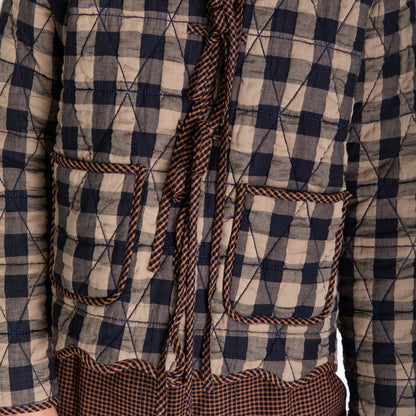 Mikka Check Jacket - Navy Sand
