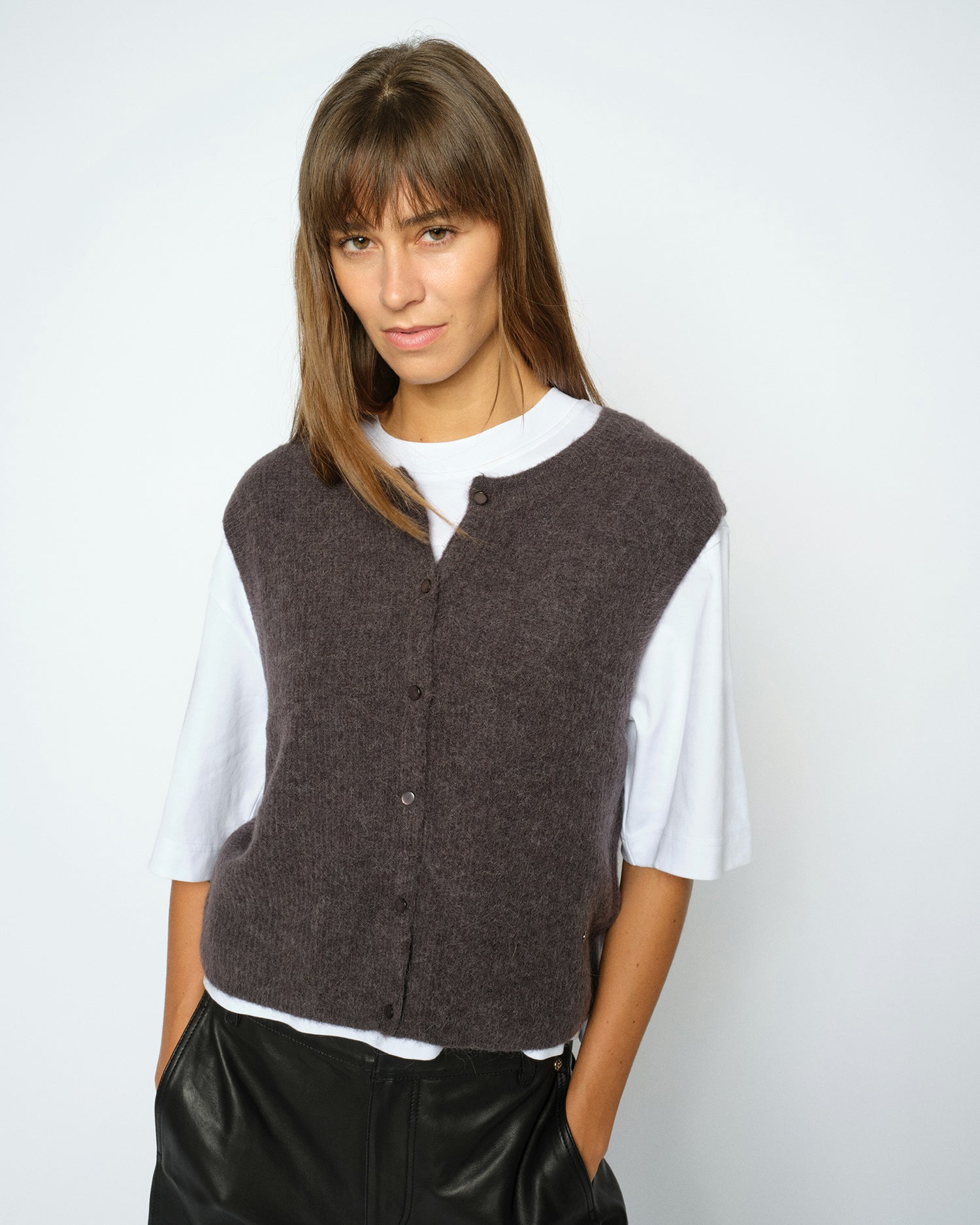 Almine Thora Knit Vest - Subterranean
