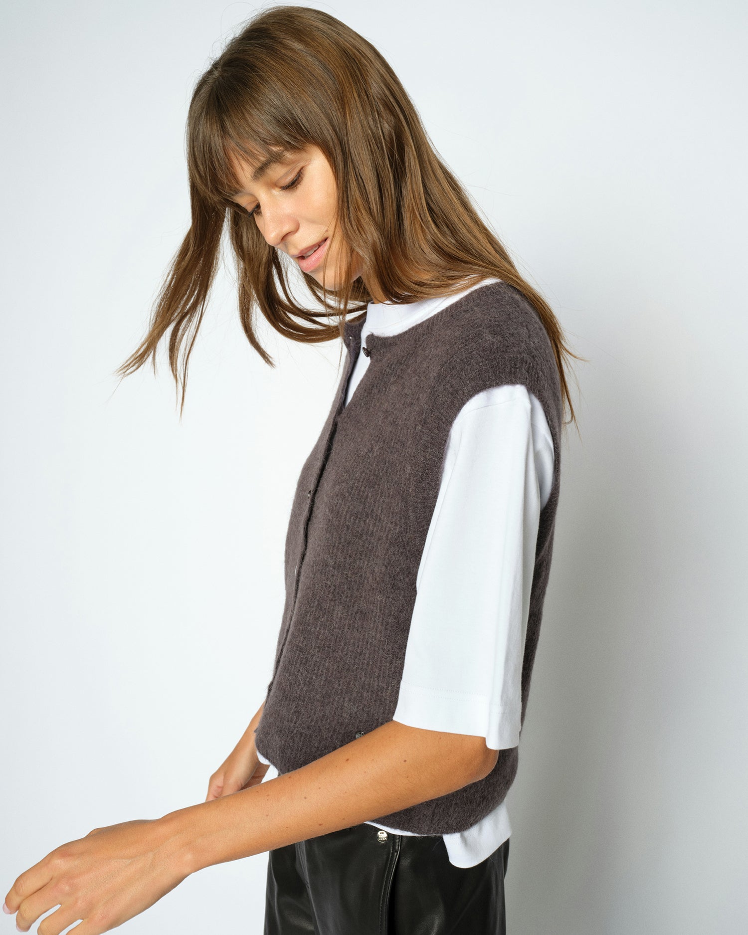 Almine Thora Knit Vest - Subterranean