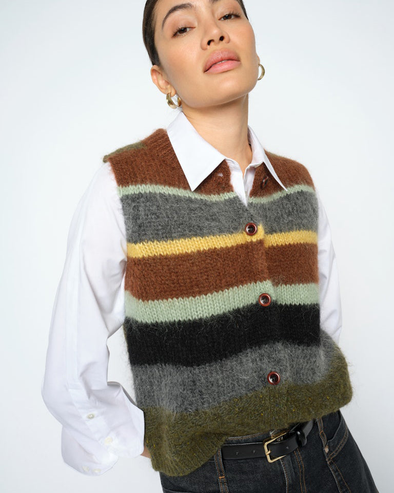 Esti Knit Vest - Rosin